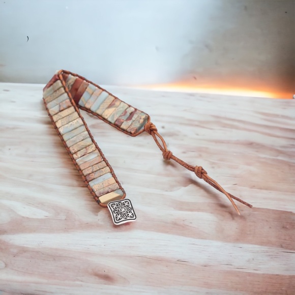 Handmade Bohemian Natural Stones Bracelet - Picture 3 of 4